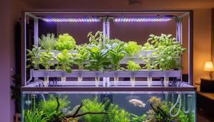 Ide Kebun Hidroponik Indoor Pakai Lampu LED Buat Rumah Minim Sinar Matahari. Foto: Gemini