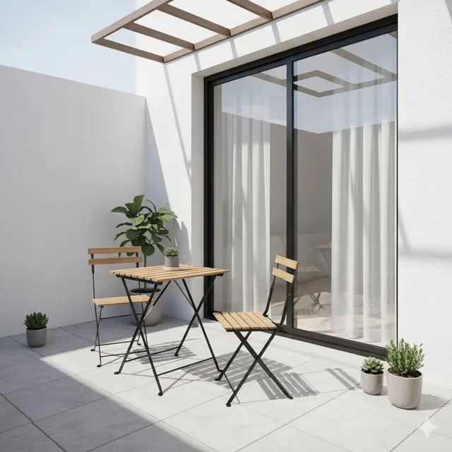 Inspirasi Teras Kecil Fungsional di Rumah Gaya Minimalis. Gemini