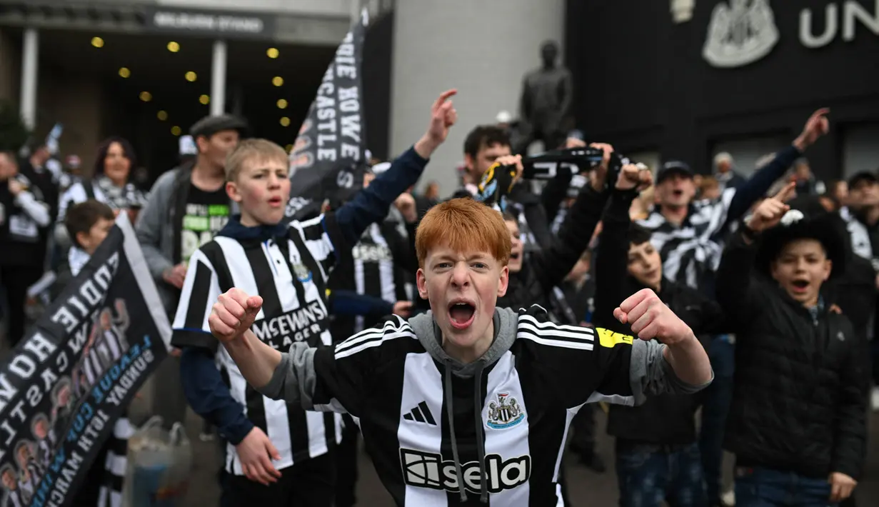 Sebelumnya, kompetisi domestik yang terakhir dijuarai Newcastle adalah Piala FA pada 1955. (AFP/Oli Scarff)