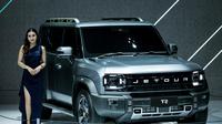 Untuk diketahui, Gaikindo Indonesia International Auto Show (GIIAS) merupakan salah satu pameran otomotif terbesar di Asia Tenggara. Tampak dalam foto, Jetour T2 yang dipamerkan dalam ajang Gaikindo Indonesia International Auto Show (GIIAS) ke-32 di Indonesia Convention Exhibition (ICE) di Tangerang, Banten, 23 Juli 2025. (Yasuyoshi CHIBA/AFP)