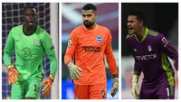 Posisi kiper atau penjaga gawang di klub-klub elit Eropa saat ini bahkan sejak lampau mayoritas diisi oleh para pemain kulit putih. Faktor ras tidak dipungkiri masih samar diterapkan di bumi Eropa. Berikut segelintir kiper yang mampu mendobrak dominasi Benua Biru.  (Kolase Foto AFP)