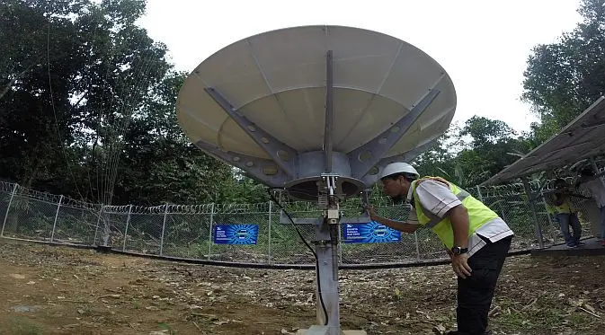 Salah satu site BTS untuk jaringan telekomunikasi USO di Desa Purui, Kecamatan Jaro, Kabupaten Tabalong, Kalimantan Selatan (Foto: XL Axiata)