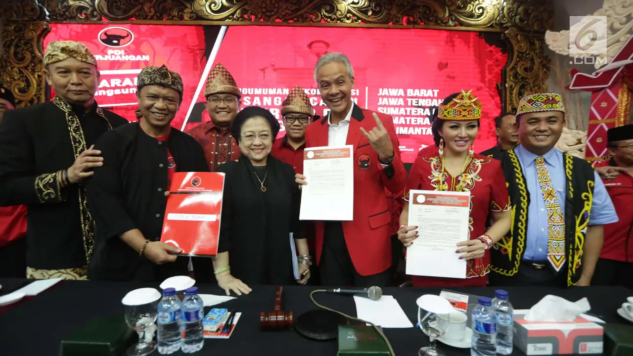 PDIP Umumkan Lima Pasangan Cagub Dan Wagub Pilkada Serentak 2018