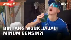 Aksi Unik Lorenzo Baldassarri Saat Isi Bensin Eceran di Mandalika