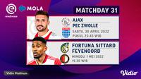 Link Live Streaming Liga Belanda 2021/2022 Matchday 31 di Vidio, Ajax Siap Mengunci Gelar Juara. (Sumber : dok. vidio.com)