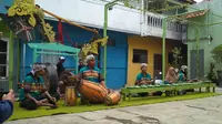 Suasana kampung seni dan wisata di Kanoman Timur Kota Cirebon. Foto (Liputan6.com / Panji Prayitno)