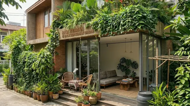 Contoh Rumah Tipe 21 dengan Rooftop Hijau  (Sumber: gemini.com)