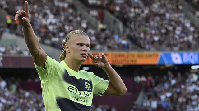 Foto: Mengagumkan! Erling Haaland Borong Dua Gol Kemenangan Perdana Manchester City di Liga Inggris 2022/2023