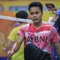 Tunggal putra Indonesia&nbsp;Anthony Sinisuka Ginting terhenti pada semifinal India Open 2023 setelah dikalahkan&nbsp;Kunlavut Vitidsarn dari Thailand di KD Jadhav Indoor Hall, New Delhi, Sabtu, 21 Januari 2023. (foto: PBSI)