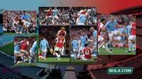 Kolase - Duel-Duel Man City Vs Arsenal 2023/2024 (Bola.com/Rosa Anggraeni)