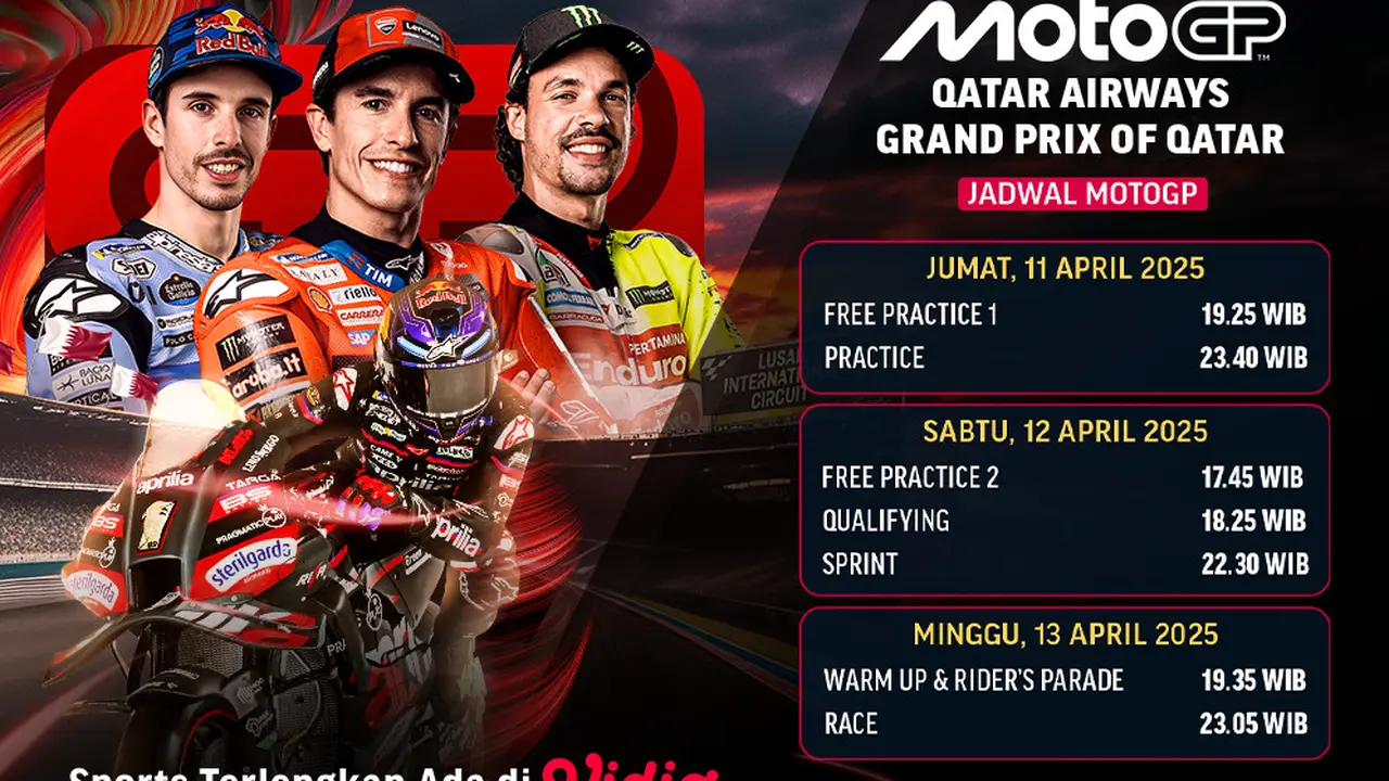 Link Siaran Langsung MotoGP 2025 - Qatar Airways Grand Prix of Qatar di Vidio