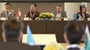 President Commissioner Emtek, Eddy Sariaatmadja dari Indonesia (kedua dari kiri) saat membuka  Process Business Forum 2018, yang diikuti pebisnis dari beberapa negara di Hotel Sofitel Nusa Dua, Bali, Senin (6/8). (Liputan6.com/Johan Tallo)
