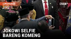 Ketemu Komeng, Jokowi Full Senyum