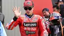Saat ini, Marc Marquez kokoh di puncak klasemen MotoGP 2025 dengan torehan 512 poin. Sementara posisi kedua ditempati Alex Marquez dengan 330. Catatan poin Marc Marquez menjadi yang terbanyak dalam satu musim MotoGP. (TOSHIFUMI KITAMURA/AFP)
