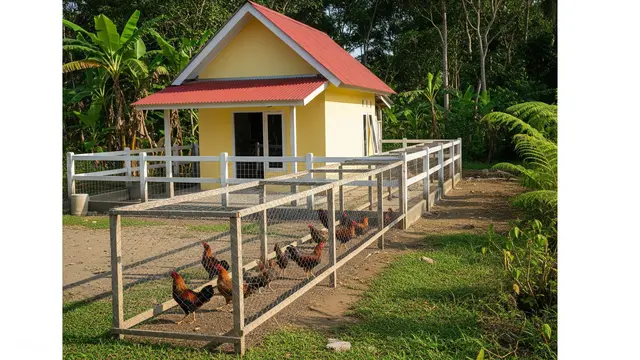 6 Desain Pagar Rumah yang Sekaligus Jadi Kandang Ayam, Cocok buat Lahan Terbatas