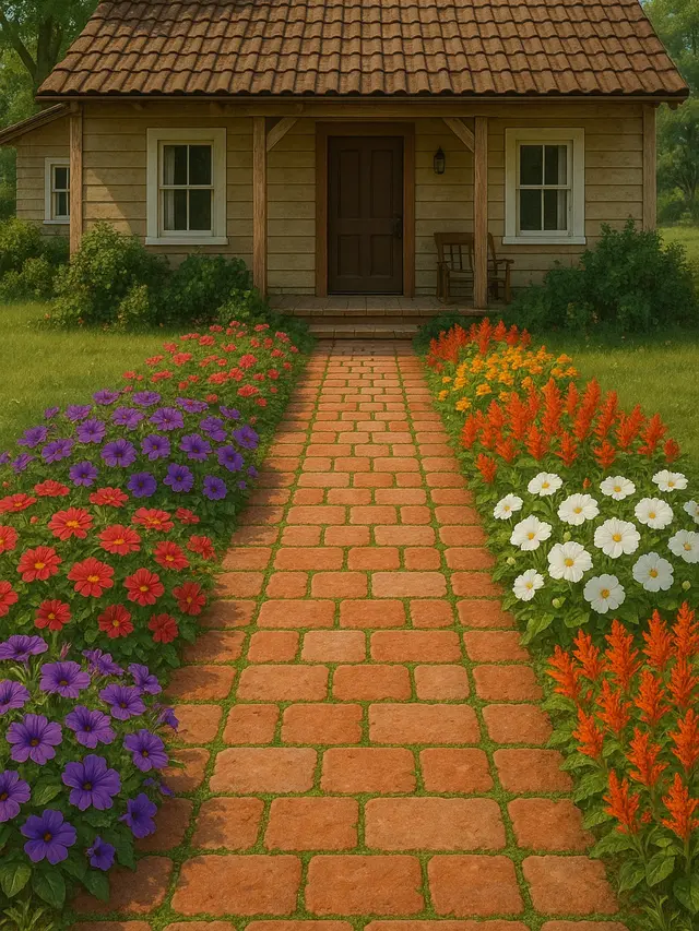 Inspirasi Rumah Sederhana dengan Taman Bunga di Desa