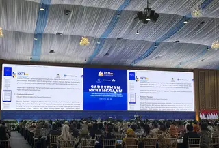 Sarasehan Kebangsaan 2.600 Rektor/Dekan/Dosen PTN & PTS Seluruh Indonesia. (Liputan6.com/Winda Nelfira)