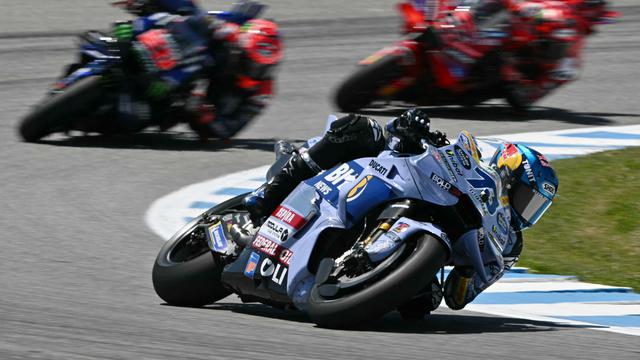 Alex Marquez beraksi di MotoGP Spanyol 2025