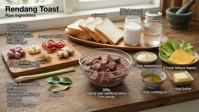 Resep Toast Rendang