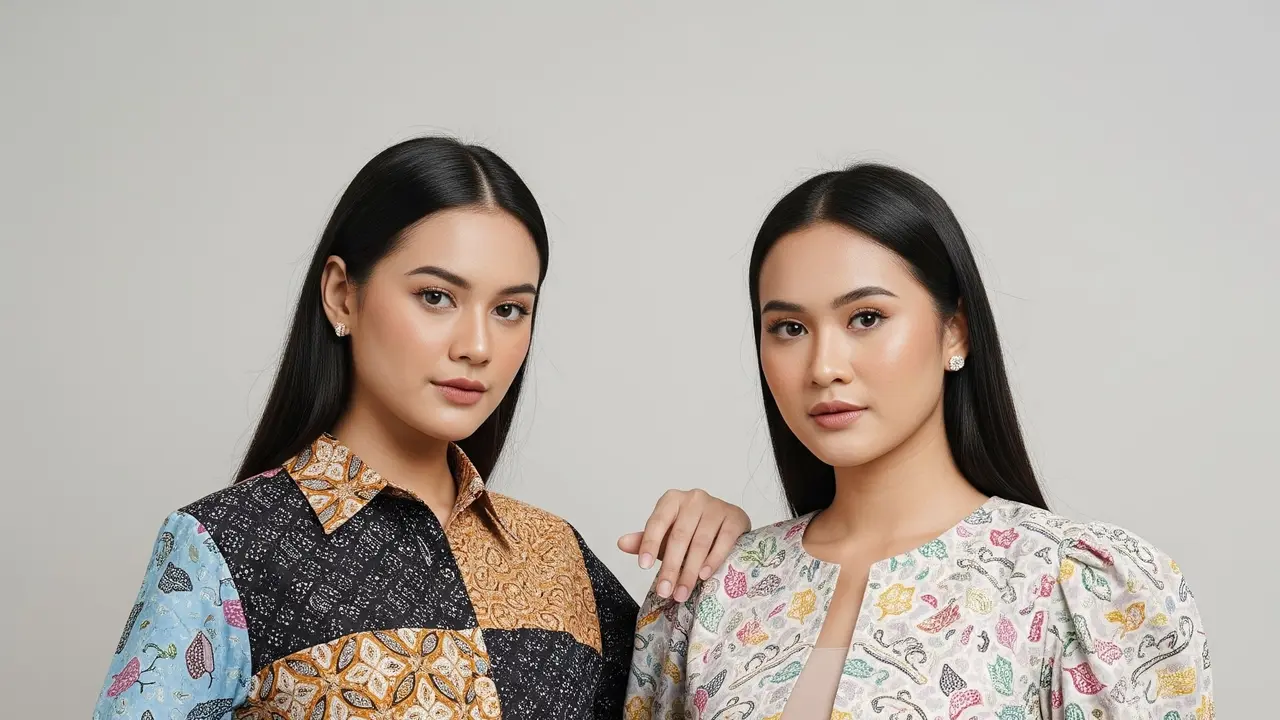 Model Baju Batik Wanita Terbaru Lengan Panjang