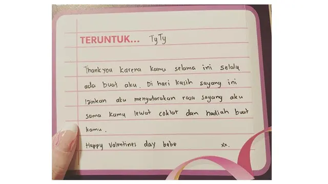 6 Momen Ranty Maria dan Rayn Wijaya Rayakan Valentine, Romantis Pakai Surat Cinta