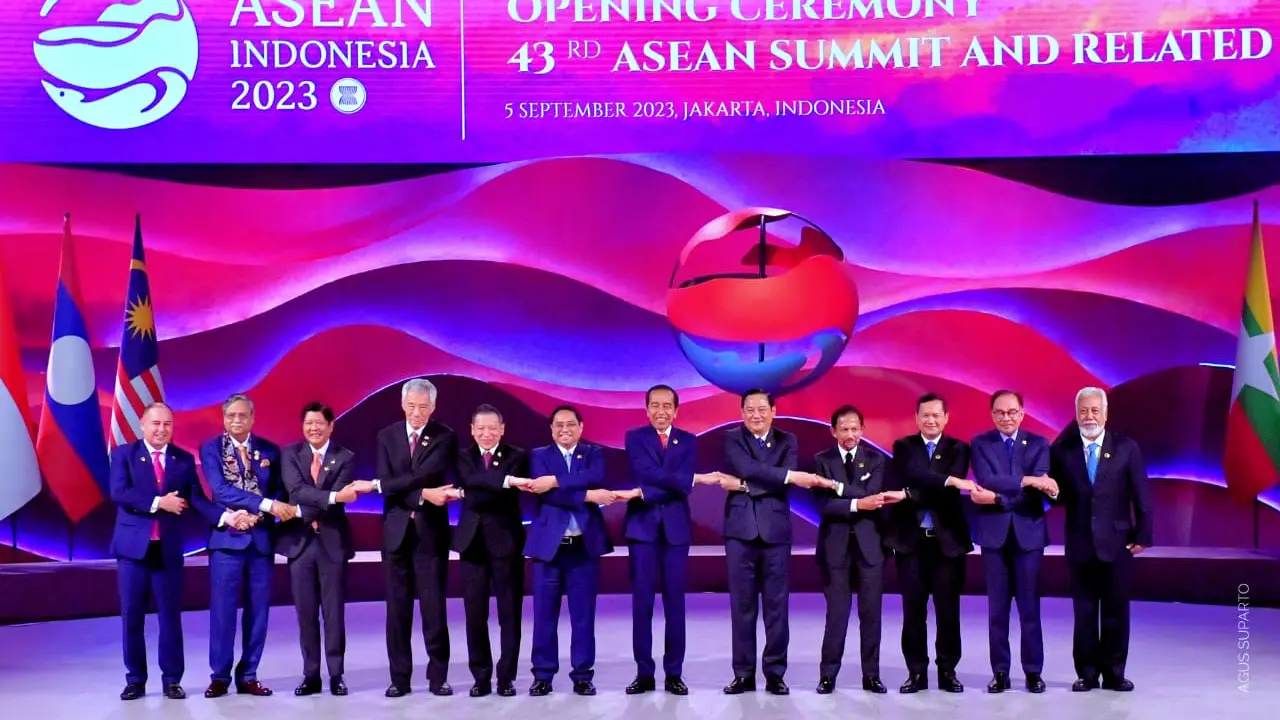 Presiden Joko Widodo atau Jokowi membuka KTT ASEAN 2023 di JCC Jakarta, Selasa (5/9/2023)