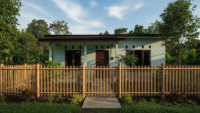 Pagar Bambu Setengah Badan