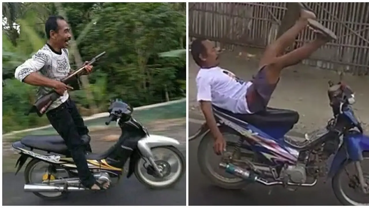 Aksi Bapak-bapak Saat Naik Kendaraan Ini Bikin Tepuk Jidat