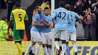 ManCity Hajar Norwich di Etihad Stadium 7-0
