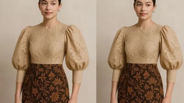 Model Batik Brokat Kombinasi berbagai Lengan yang Kini Tren di 2025