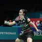 Tunggal putri Indonesia Gregoria Mariska Tunjung akan menghadapi Chen Yu Fei dari China pada laga&nbsp;perempat final Malaysia Open 2024 di Axiata Arena, Jumat, 12 Januari. (foto: PBSI)