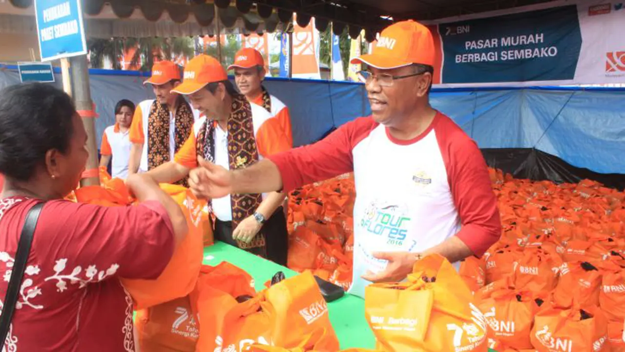 BNI Mulai Rangkaian Pasar Murah dari Maumere.