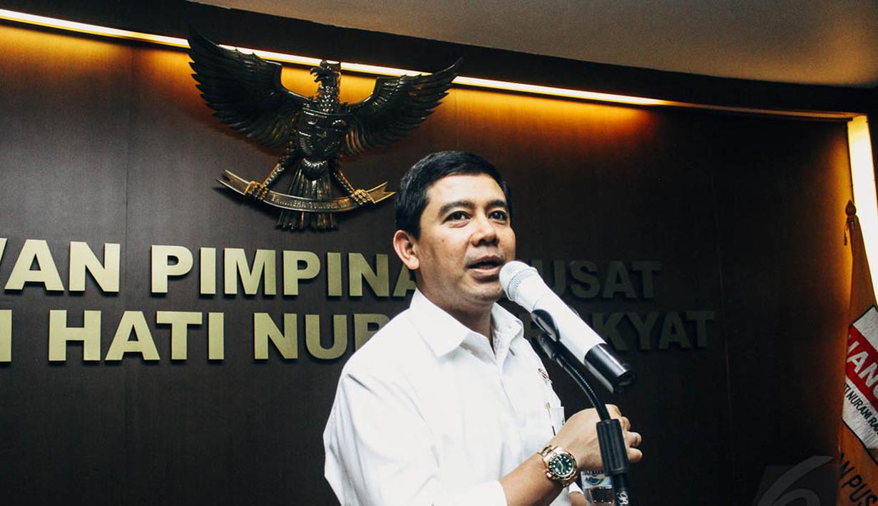 Syukuran Kader digelar pengurus Partai Hanura setelah Yuddy Chrisnandi masuk dalam Kabinet Kerja Jokowi-JK, Jakarta, Kamis (30/10/2014). (Liputan6.com/Faizal Fanani) 