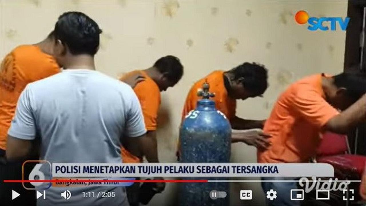 Polisi telah menangkap 7 orang terkait ledakan mortir di Bangkalan. (YouTube Liputan6)