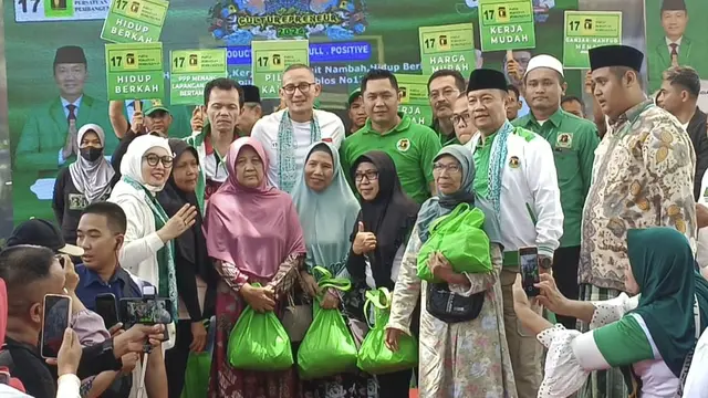 Sandiaga Uno berkampanye di Pekalongan, Jawa Tengah, Minggu (4/2/2024)