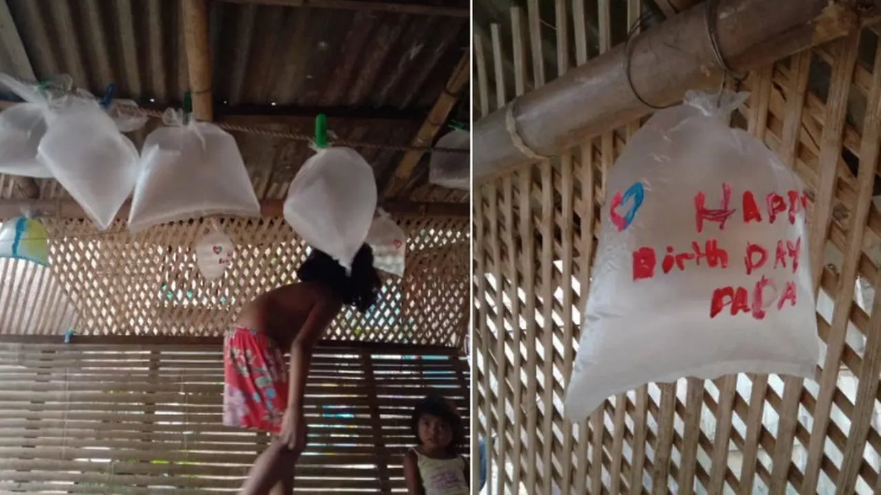 Viral Bocah Bikin Balon dari Plastik untuk Kejutan Ulang Tahun Ayahnya
