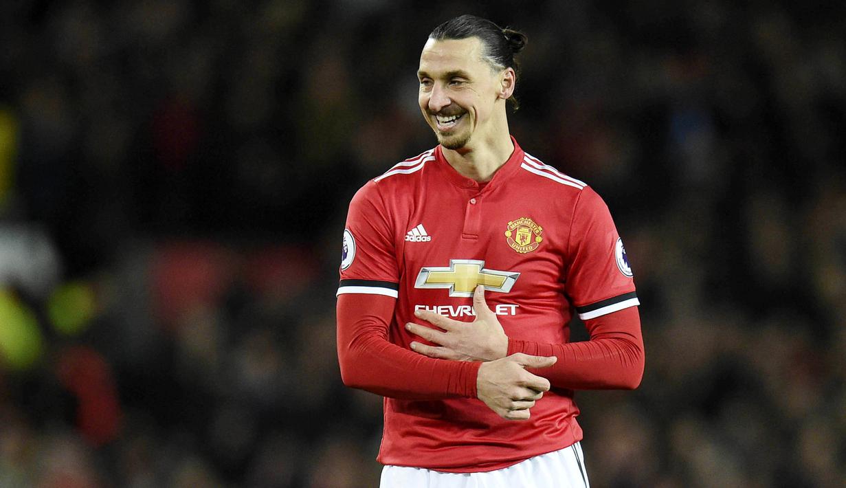 Zlatan Ibrahimovic - Striker senior AC Milan ini akan melawan mantan timnya yaitu Manchester United. Di musim perdananya di Old Trafford, Ibrakadabra menjadi top scorer Setan Merah dan membantu MU memenangkan Liga Europa dan Carabao Cup. (AFP/Oli Scarff)