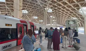 PT Kereta Cepat Indonesia China (KCIC) mencatat peningkatan signifikan penumpang Kereta Cepat Whoosh sambut libur Maulid Nabi. (Foto: KCIC)
