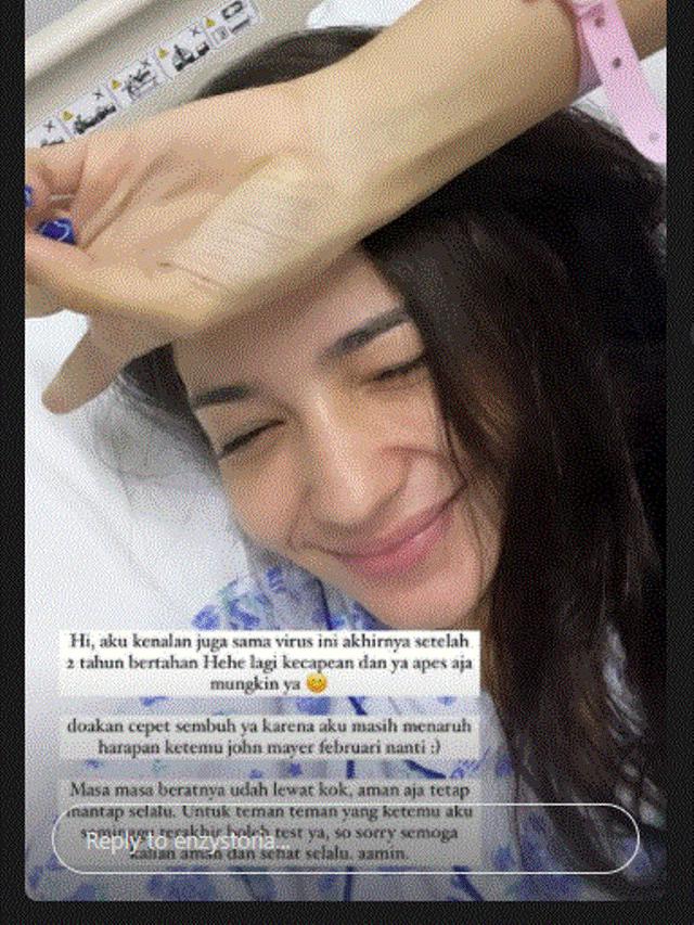 Enzy Storia umumkan positif terpapas Covid-19