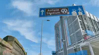 Petunjuk arah menuju markas Liverpool, Stadion Anfield.