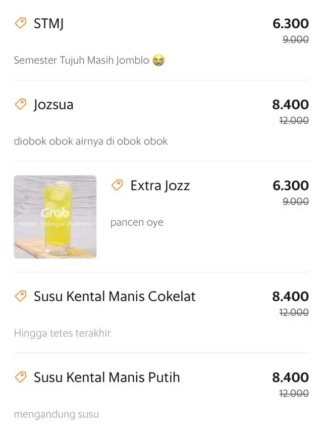 7 Makanan dan Minuman Online Ini Keterangannya Nyeleneh, Bikin Tepuk Jidat