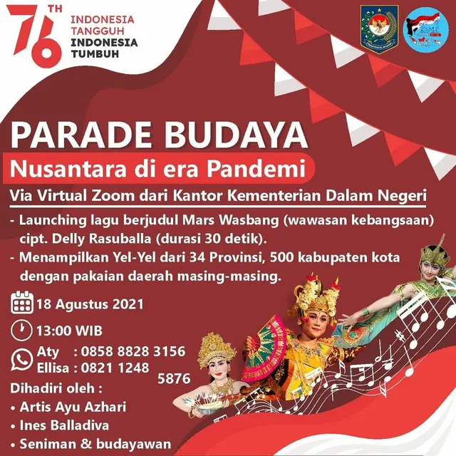 Ines Balladiva menjadi salah satu pengisi acara bertajuk Parade Budaya Nusantara (https://www.instagram.com/p/CSsm-N7ltJw/)