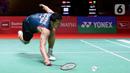 Jonatan Christie berhasil melaju ke partai final Daihatsu Indonesia Masters 2025. (Liputan6.com/Herman Zakharia)