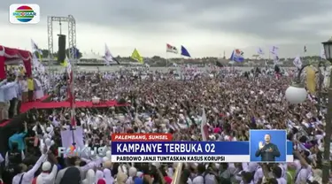 Prabowo Subianto dan Sandiaga Uno menargetkan dapat 70 persen suara di Palembang, Sumatera Selatan.