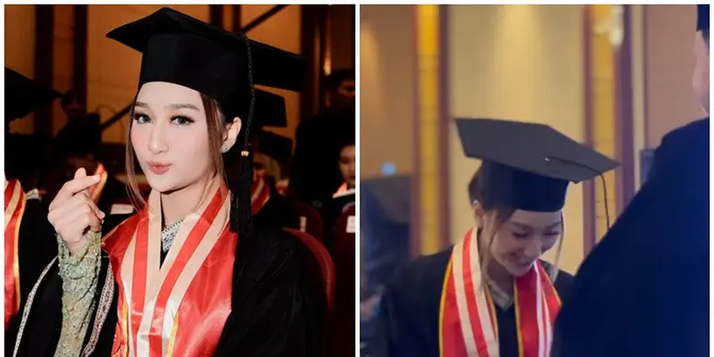 Momen Wisuda Sandrina IMB, Resmi Sandang Gelar Sarjana Ilmu Komunikasi