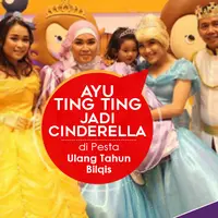 Ayu Ting Ting Jadi Cinderella di Pesta Ulang Tahun Bilqis. (Foto: Instagram/@decorationparty, Desain: Nurman Abdul Hakim/Bintang.com)