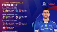 Jadwal BRI Super League pekan 14 live eksklusif di Vidio. (dok. vidio.com)