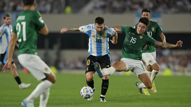 Messi Cetak Tiga Gol, Argentina Cukur Bolivia 6-0