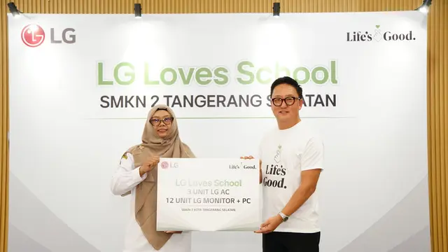 LG Perkuat Pendidikan Vokasi Lewat Program LG Loves School, Beri Bantuan Monitor hingga Renovasi Kelas Multimedia di SMKN 2 Tangsel