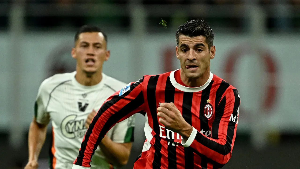 Jay Idzes, Alvaro Morata, AC Milan vs Venezia